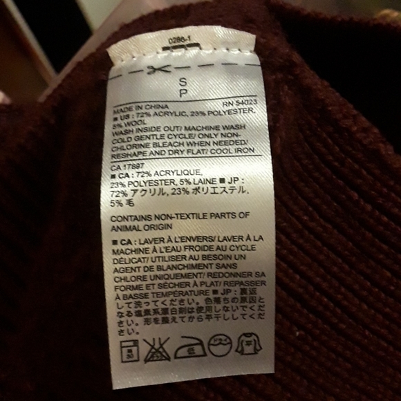 NWT Banana Republic Women's Cowl Neck Sweater Burg - Picture 8 of 8